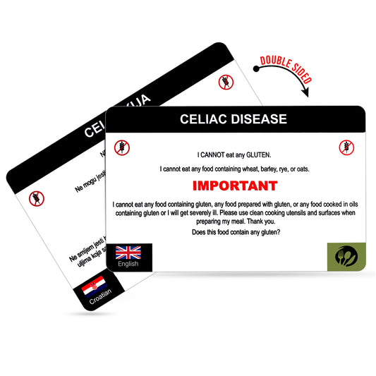 Celiac Disease Translation Card