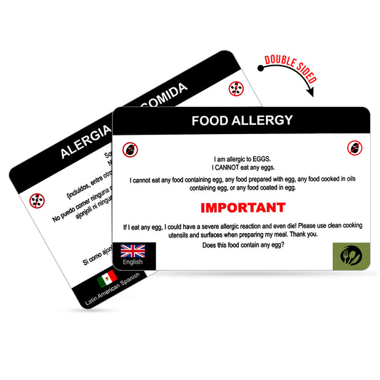 Eggs Allergy Translation Card