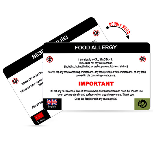 Crustacean Allergy Translation Card